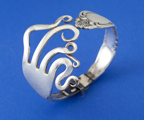 Curled Fork Bracelet - Click Image to Close