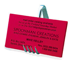 Fork Business Card or Photo Holder - Click Image to Close